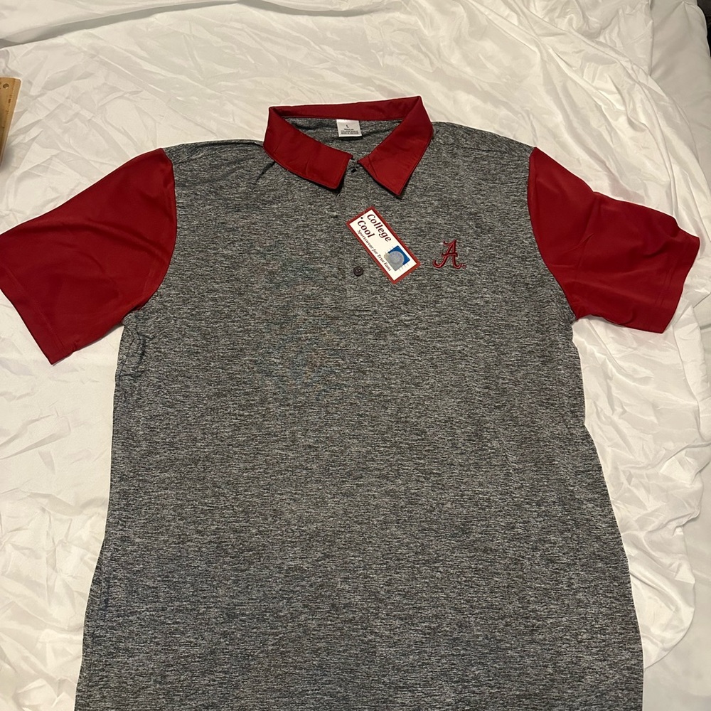 Cutter & Buck Polo Gray Red Sporty Design